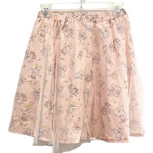 Care Bears With Tulle Overlay Handmade Circle Skirt Sz S